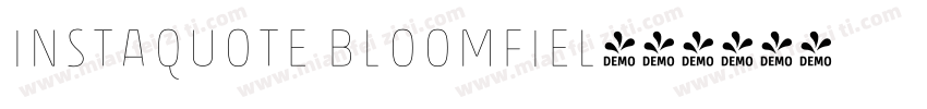 Instaquote Bloomfiel字体转换